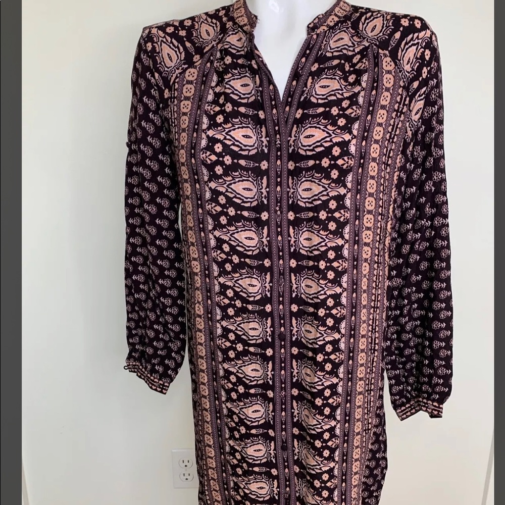 Spell and the Gypsy Collection Dusty Rose Button Down tunic